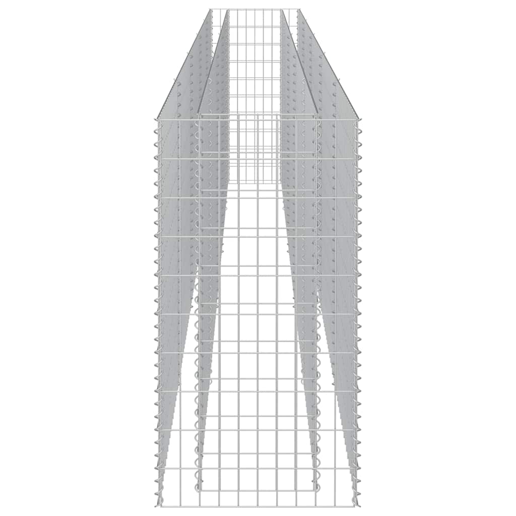 vidaXL Gabionen-Hochbeet Verzinkter Stahl 450×50×100 cm
