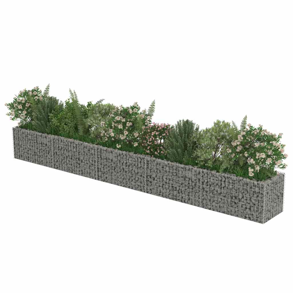 vidaXL Gabionen-Hochbeet Verzinkter Stahl 450×50×50 cm
