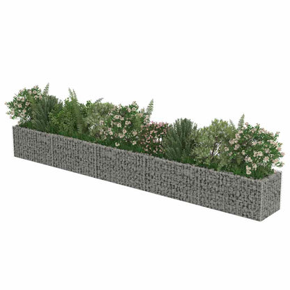 vidaXL Gabionen-Hochbeet Verzinkter Stahl 450×50×50 cm