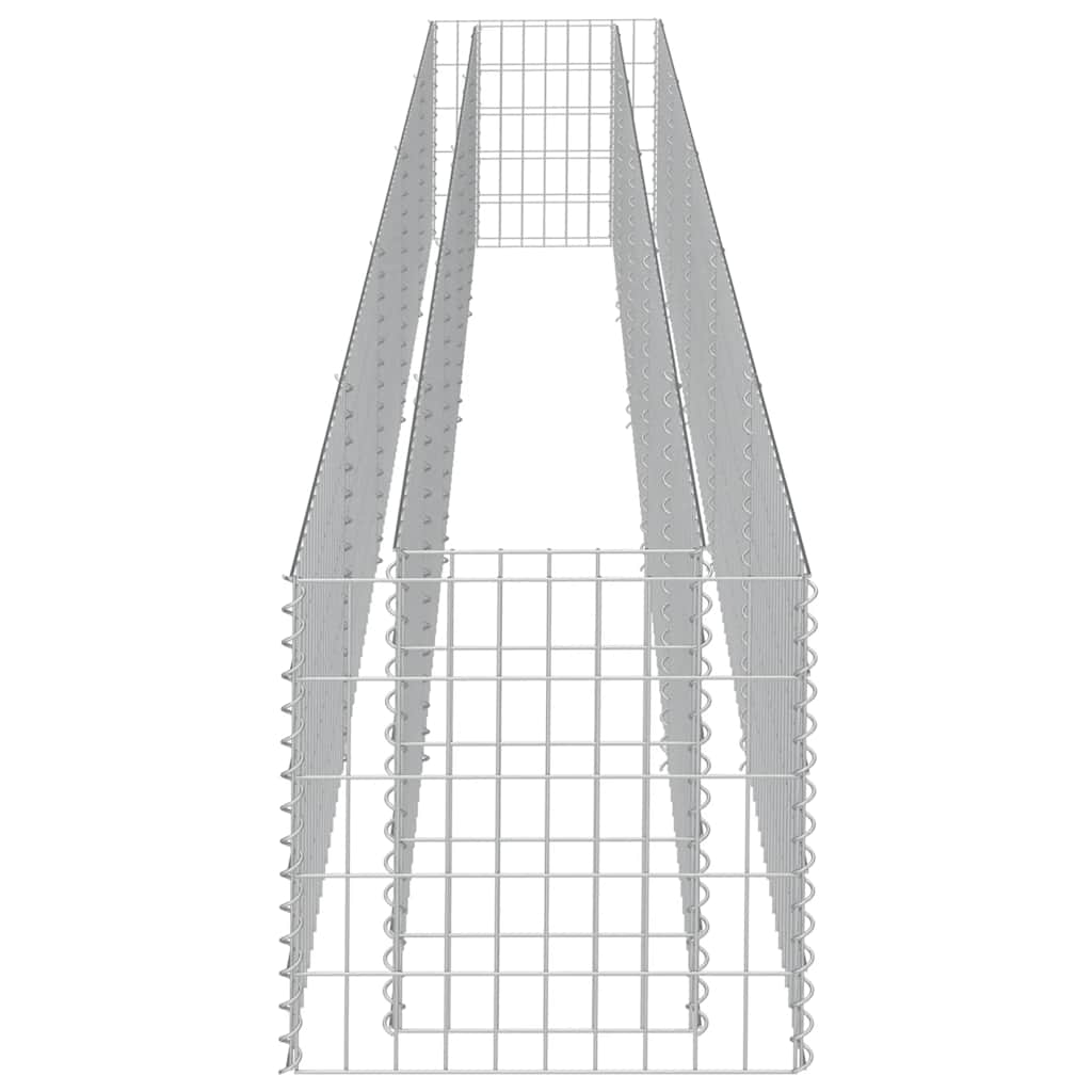 vidaXL Gabionen-Hochbeet Verzinkter Stahl 450×50×50 cm