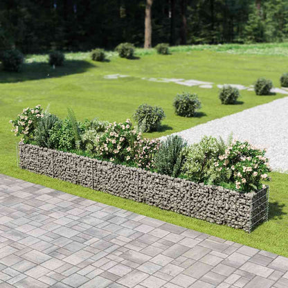 vidaXL Gabionen-Hochbeet Verzinkter Stahl 450×50×50 cm