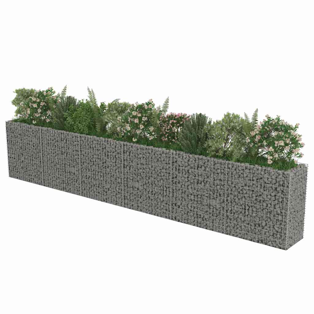 vidaXL Gabionen-Hochbeet Verzinkter Stahl 540×50×100 cm