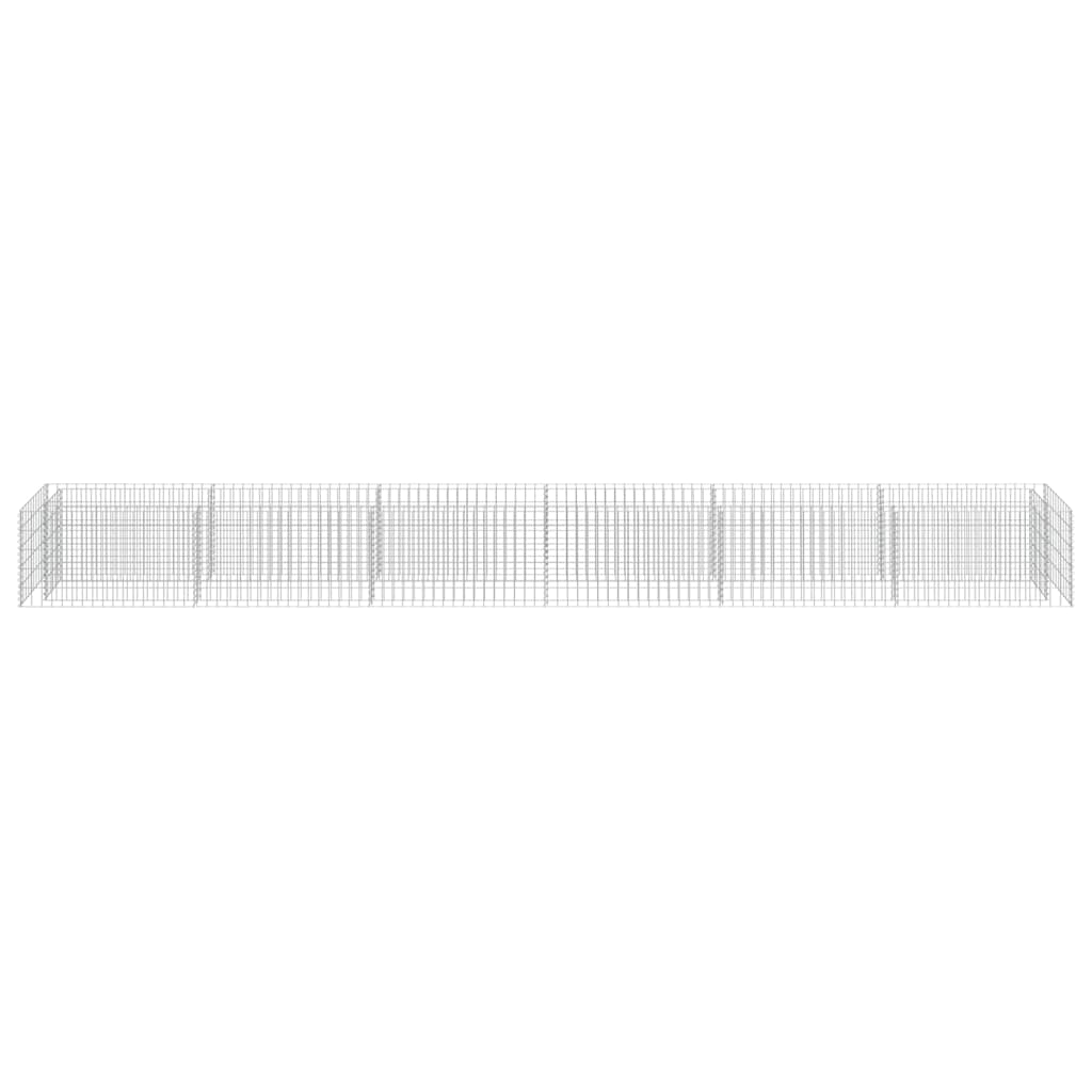 vidaXL Gabionen-Hochbeet Verzinkter Stahl 540×50×50 cm