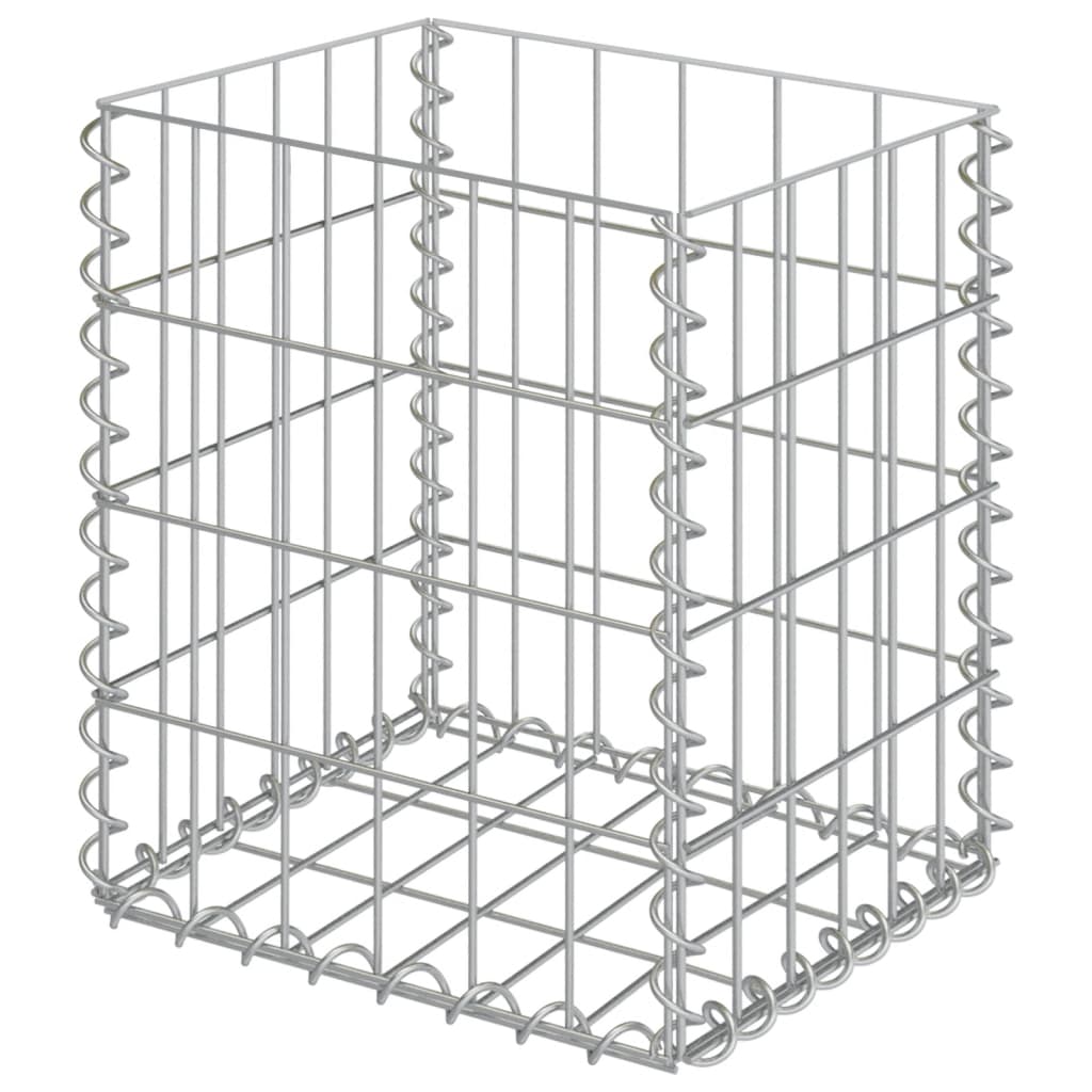 vidaXL Paniers de gabions 2 pcs Acier galvanisé 30x30x40 cm