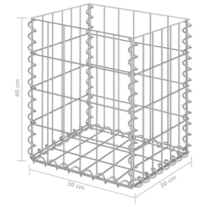 vidaXL Paniers de gabions 2 pcs Acier galvanisé 30x30x40 cm