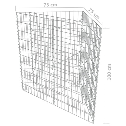 vidaXL Carré potager en gabion Acier galvanisé 75×75×100 cm