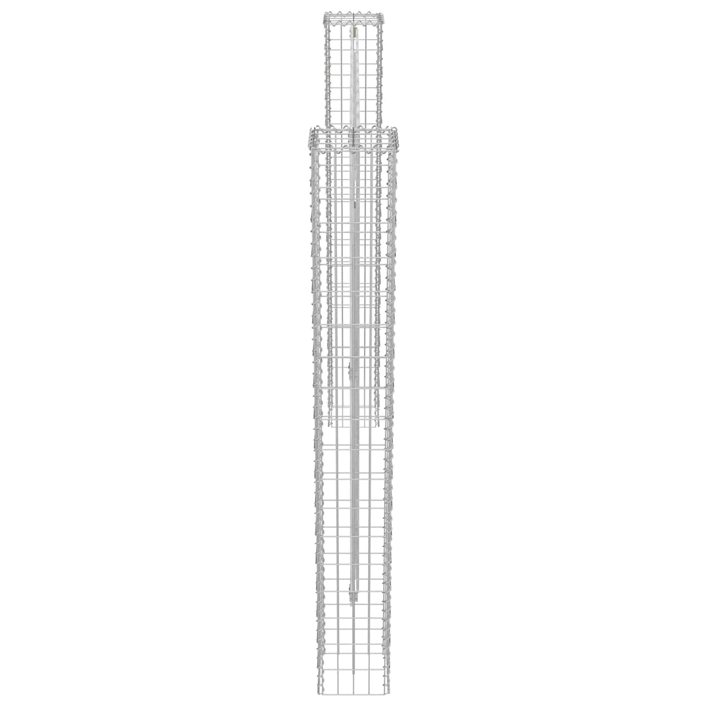 vidaXL Zaunpfosten 2 pcs Silber 20 x 20 x 190 cm Metall