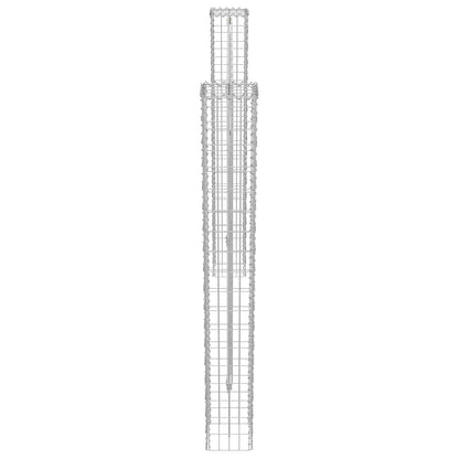 vidaXL Zaunpfosten 2 pcs Silber 20 x 20 x 190 cm Metall