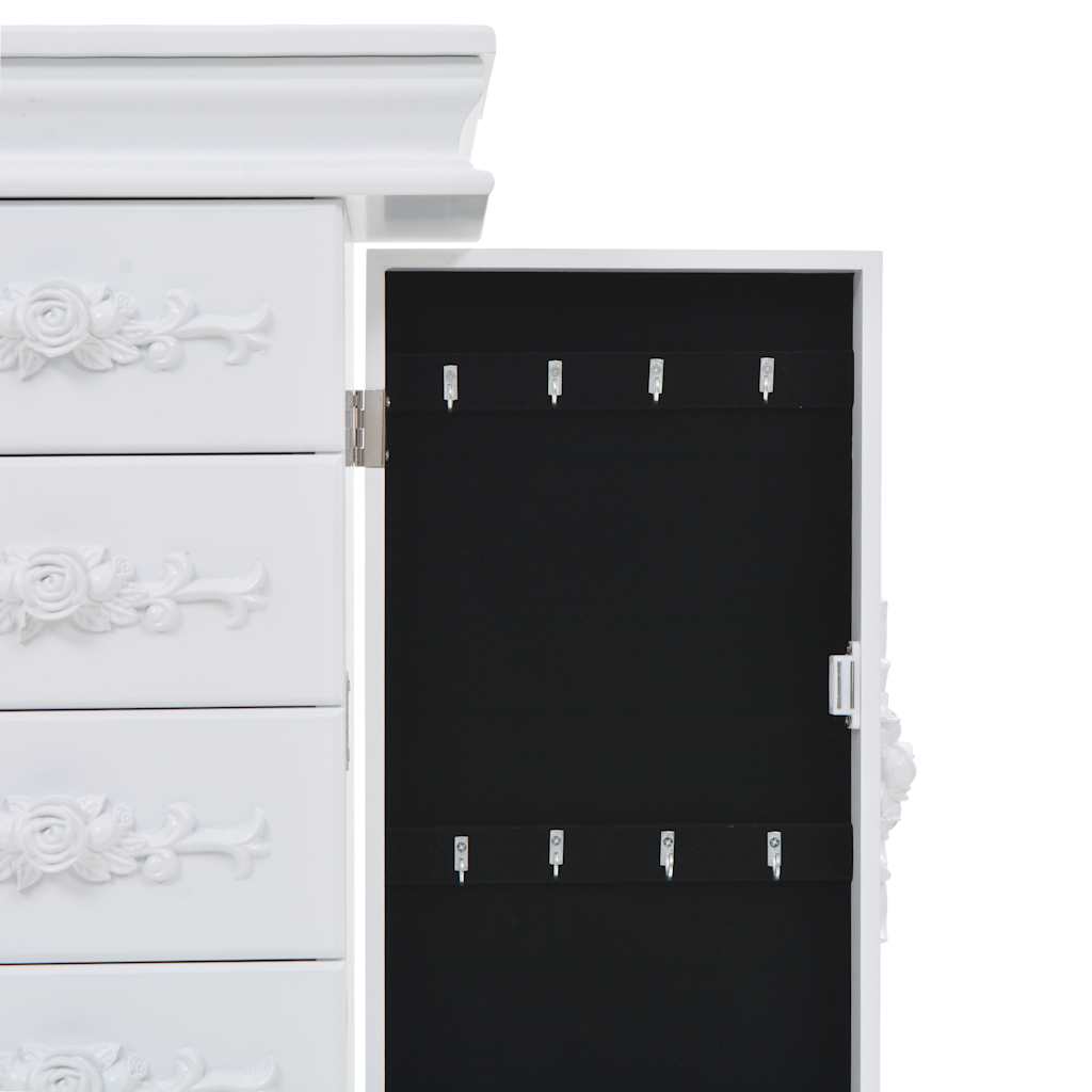 vidaXL Schmuckschrank Weiß