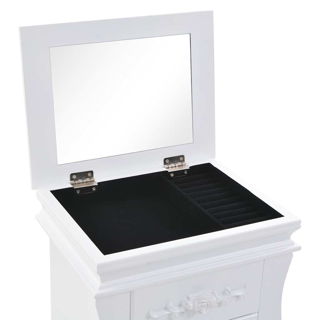 vidaXL Schmuckschrank Weiß