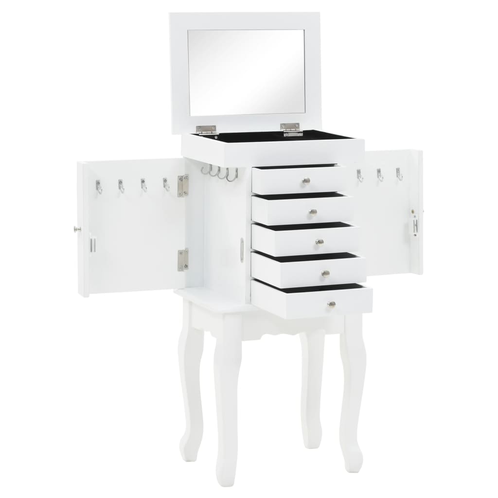 vidaXL Schmuckschrank Weiß