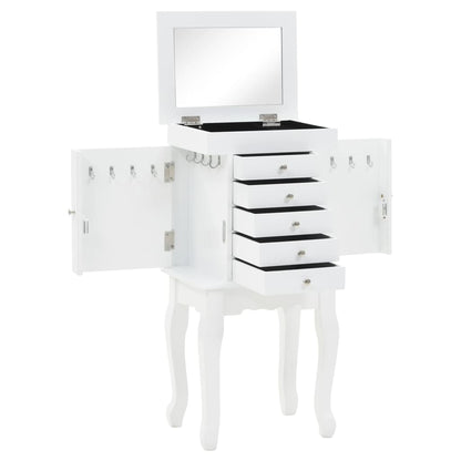 vidaXL Schmuckschrank Weiß