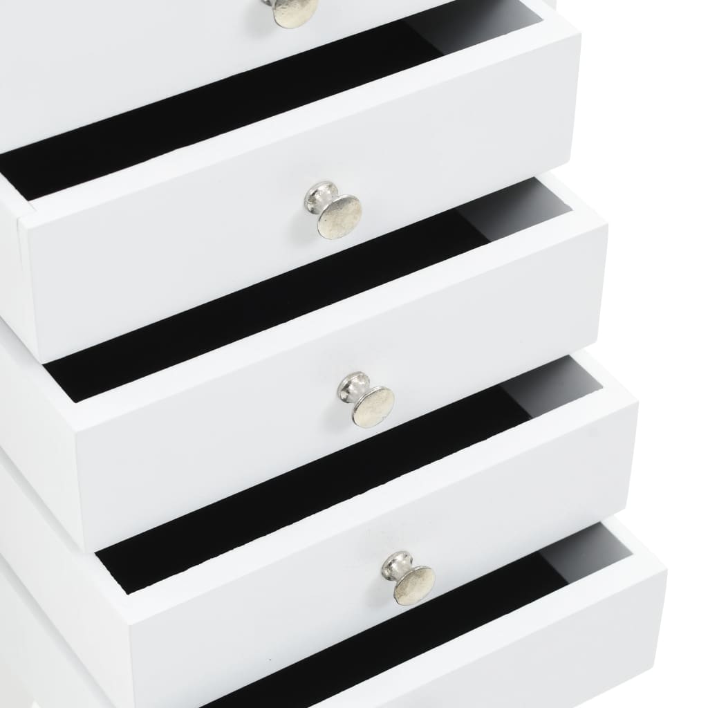 vidaXL Schmuckschrank Weiß