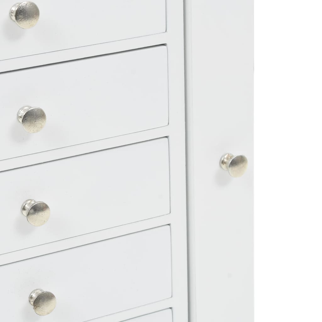 vidaXL Schmuckschrank Weiß