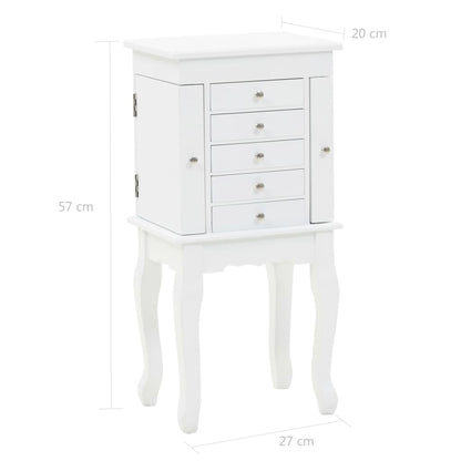 vidaXL Schmuckschrank Weiß