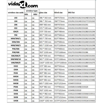 vidaXL Store occultant noir UK08