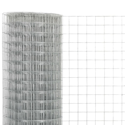 vidaXL Clôture grillagée Acier galvanisé 10x0,5 m Argenté