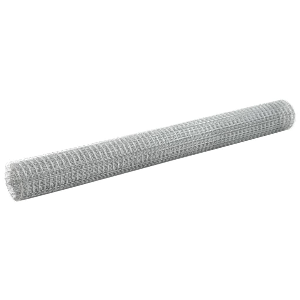 vidaXL Grillage Acier galvanisé 10x1,5 m Argenté