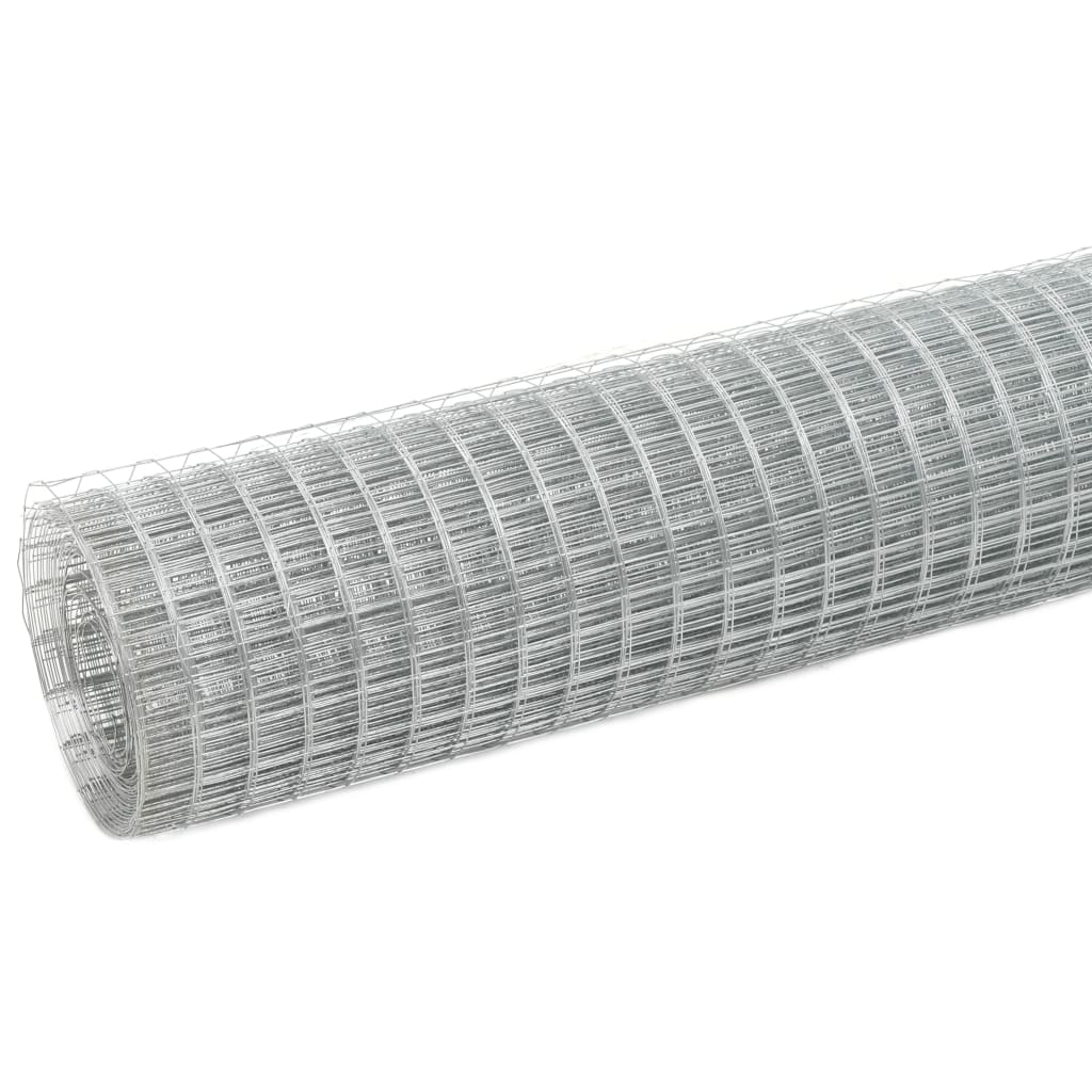 vidaXL Treillis métallique en acier galvanisé 10x1,5 m Argenté