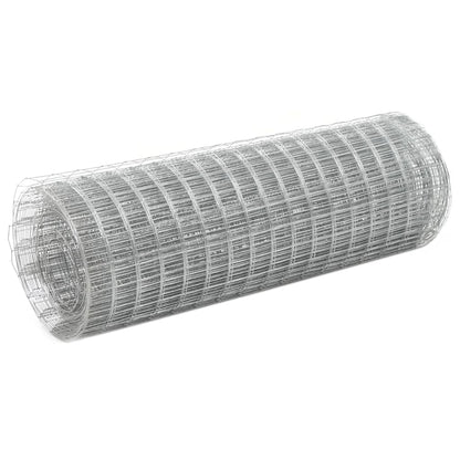 vidaXL Grillage Acier galvanisé 25x0,5 m Argenté