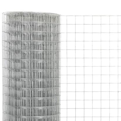 vidaXL Grillage Acier galvanisé 25x1,5 m Argenté