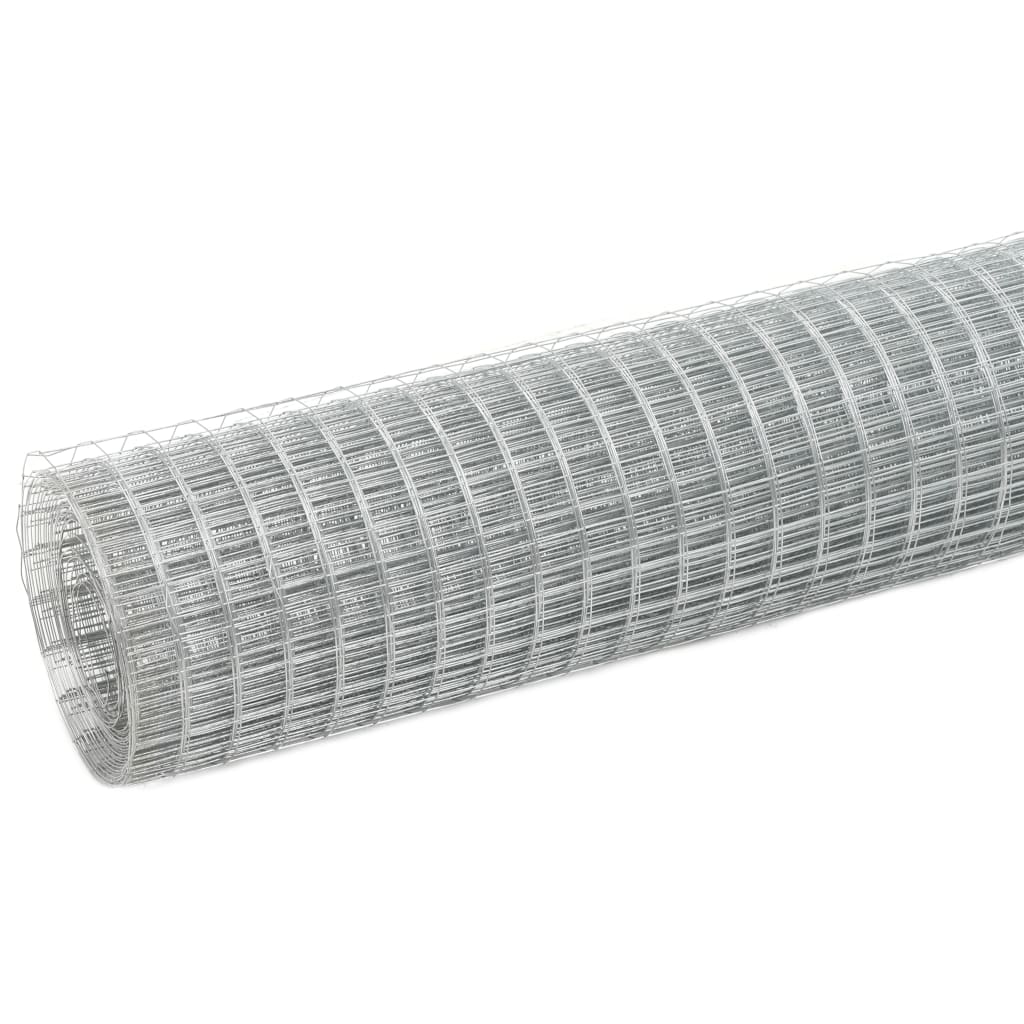vidaXL Grillage Acier galvanisé 25x1,5 m Argenté