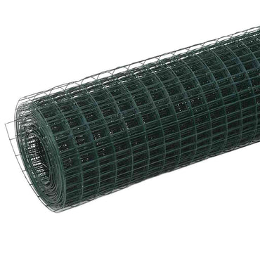 vidaXL Clôture en fil d'acier enduit PVC 10x0,5 m Vert