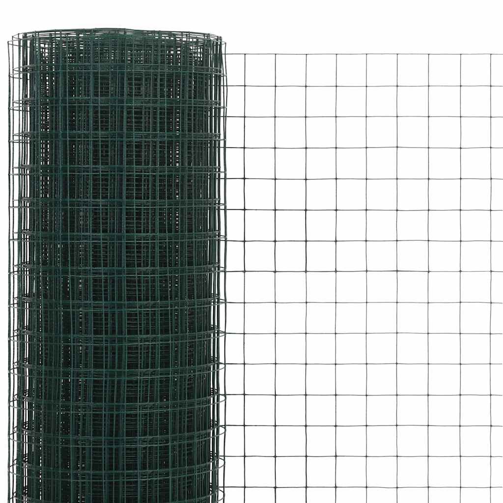 vidaXL Clôture en fil d'acier enduit PVC 10x0,5 m Vert