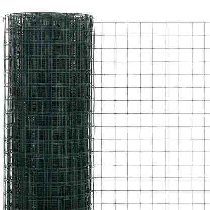 vidaXL Clôture en fil d'acier enduit PVC 10x0,5 m Vert