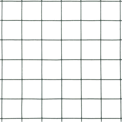 vidaXL Clôture grillagée en acier avec revêtement en PVC 10x0,5 m vert