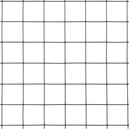 vidaXL Clôture grillagée en acier enduit de PVC 10x1,5 m vert
