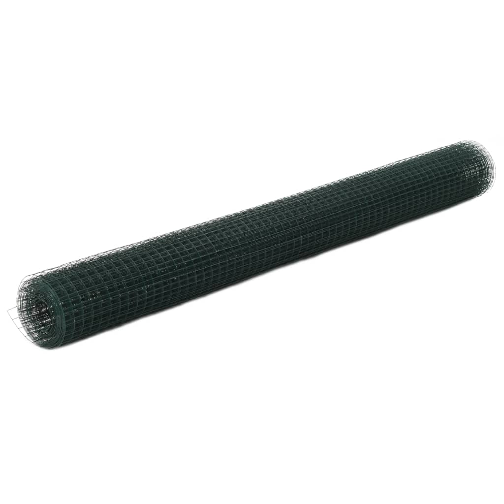 vidaXL Grillage Acier avec revêtement PVC 10x1,5 m Vert