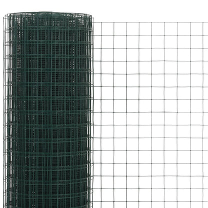 vidaXL Grillage Acier avec revêtement PVC 10x1,5 m Vert