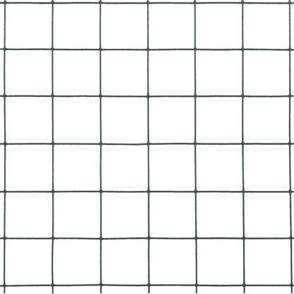 vidaXL Grillage Acier avec Revêtement PVC 25x1,5 m Vert