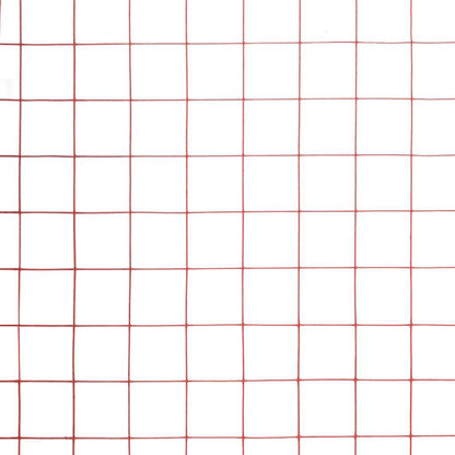 vidaXL Drahtzaun Stahl mit PVC-Beschichtung 10x1 m Rot