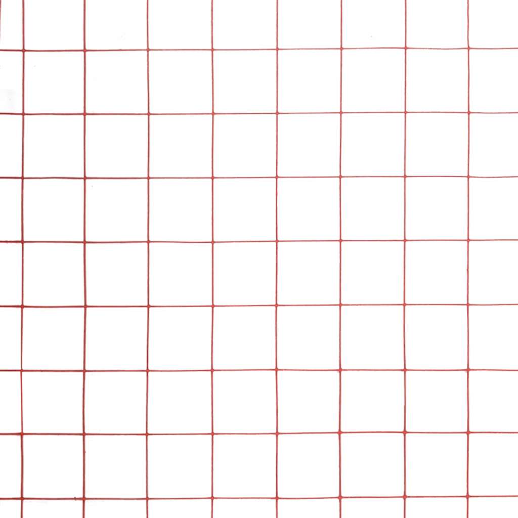 vidaXL Drahtzaun Stahl mit PVC-Beschichtung 10x1 m Rot