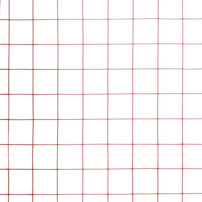 vidaXL Drahtzaun Stahl mit PVC-Beschichtung 10x1 m Rot