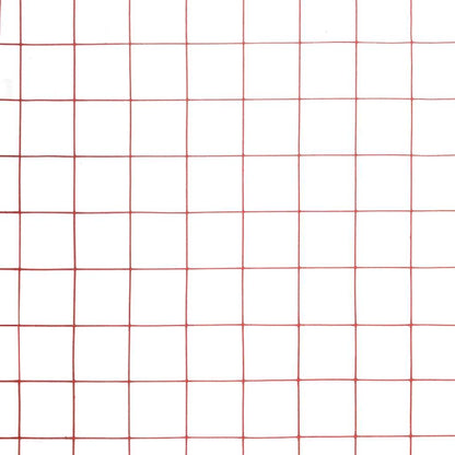 vidaXL Drahtzaun Stahl mit PVC-Beschichtung 25x1 m Rot