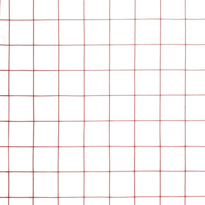 vidaXL Drahtzaun Stahl mit PVC-Beschichtung 25x1 m Rot