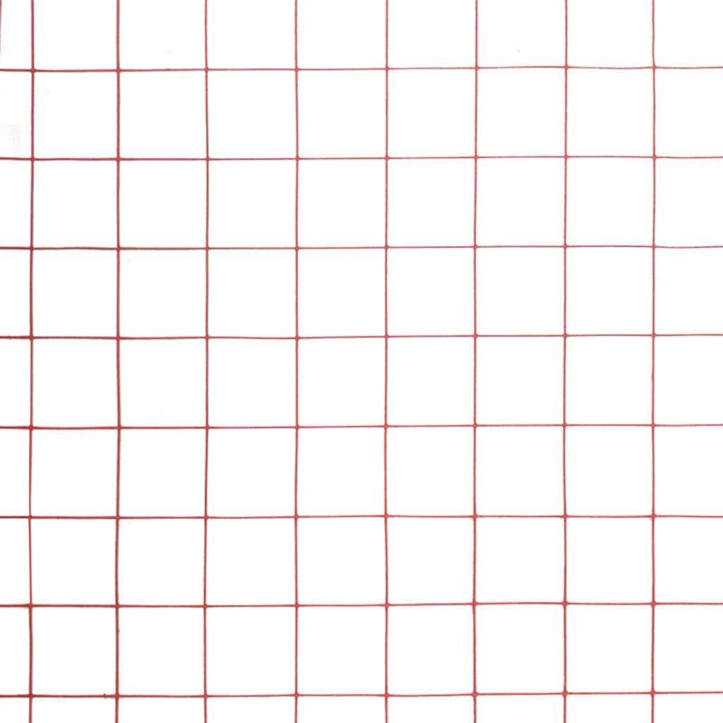 vidaXL Drahtzaun Stahl mit PVC-Beschichtung 10x0,5 m Rot