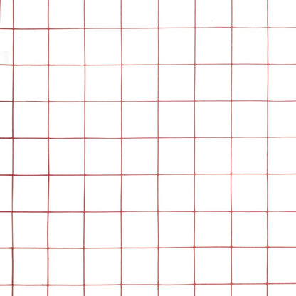 vidaXL Drahtzaun Stahl mit PVC-Beschichtung 10x0,5 m Rot