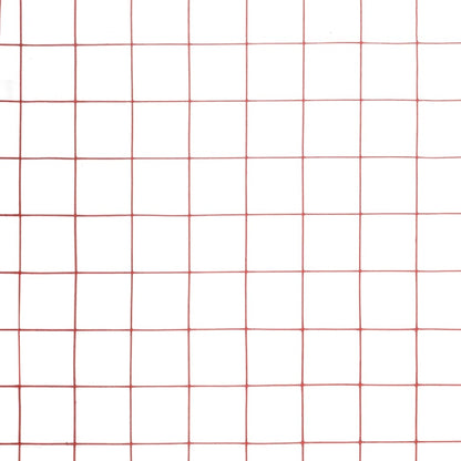 vidaXL Drahtzaun Stahl mit PVC-Beschichtung 25x0,5 m Rot