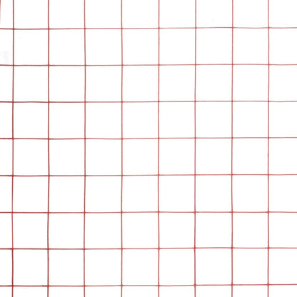 vidaXL Drahtzaun Stahl mit PVC-Beschichtung 25x1,5 m Rot