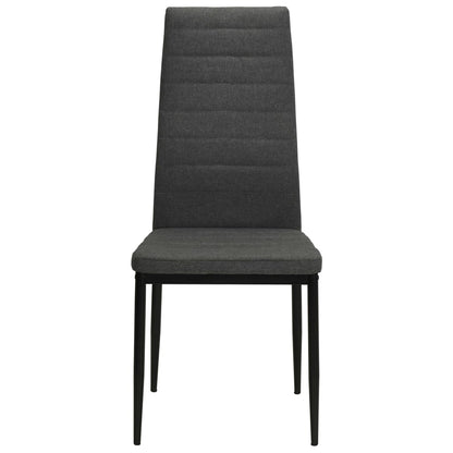 vidaXL Chaises de salle à manger 6 pcs Tissu gris foncé