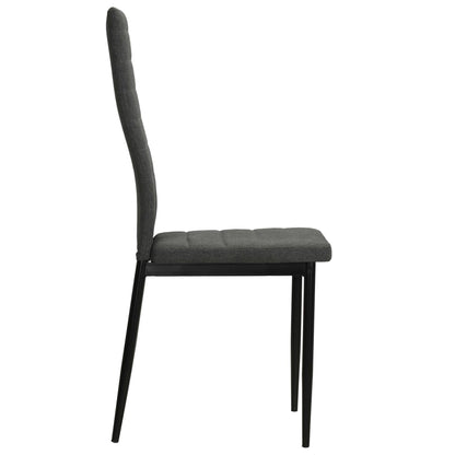 vidaXL Chaises de salle à manger 6 pcs Tissu gris foncé