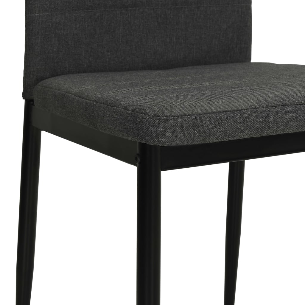 vidaXL Chaises de salle à manger 6 pcs Tissu gris foncé