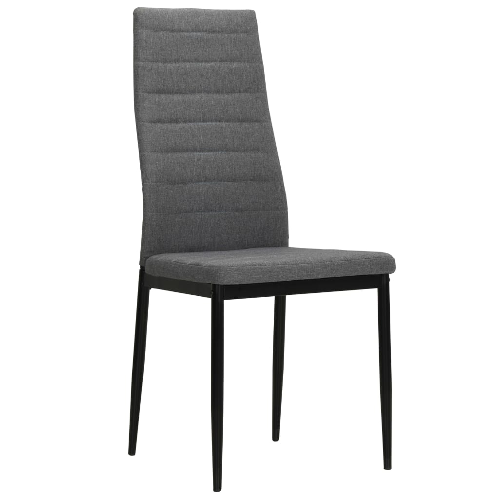 vidaXL Chaises de salle à manger 6 pcs Tissu Gris clair