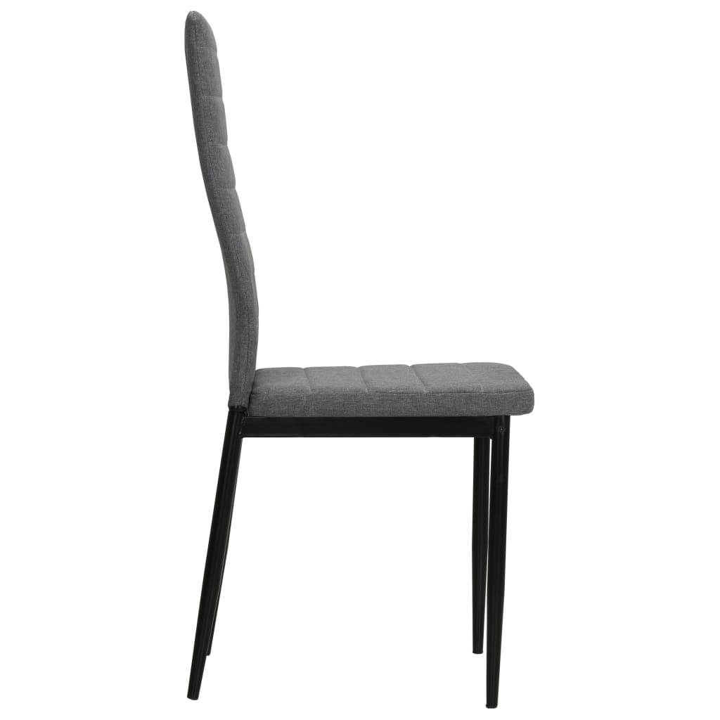vidaXL Chaises de salle à manger 6 pcs Tissu Gris clair