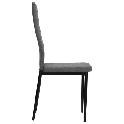 vidaXL Chaises de salle à manger 6 pcs Tissu Gris clair