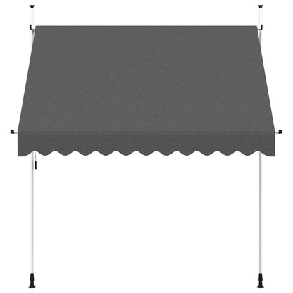vidaXL Store banne manuel rétractable 250 cm anthracite